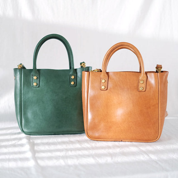 Small Womens Leather Crossbody Tote Brown Leather Handbag For Women Cowhide