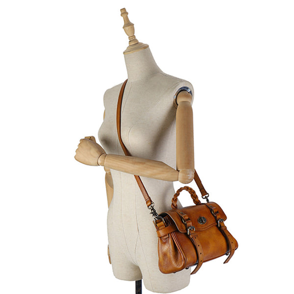 Small Womens Leather Satchel Purse Genuine Leather Crossbody Bags Cool
