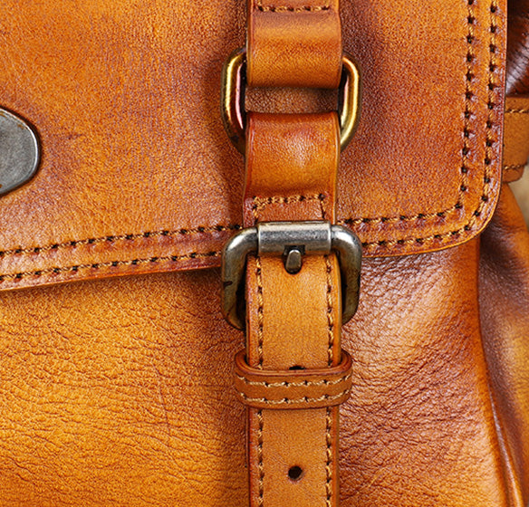 Small Womens Leather Satchel Purse Genuine Leather Crossbody Bags Details