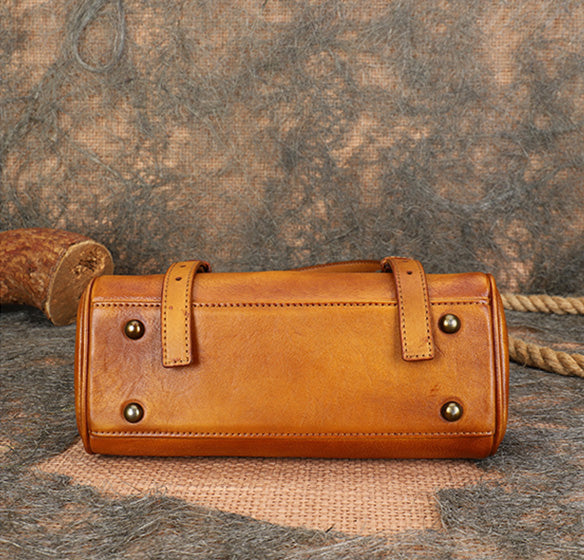 Small Womens Leather Satchel Purse Genuine Leather Crossbody Bags Handmade