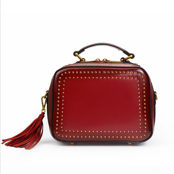 Small Womens Squar Leather Crossbody Purse Shoulder Handbags For Women Beautiful