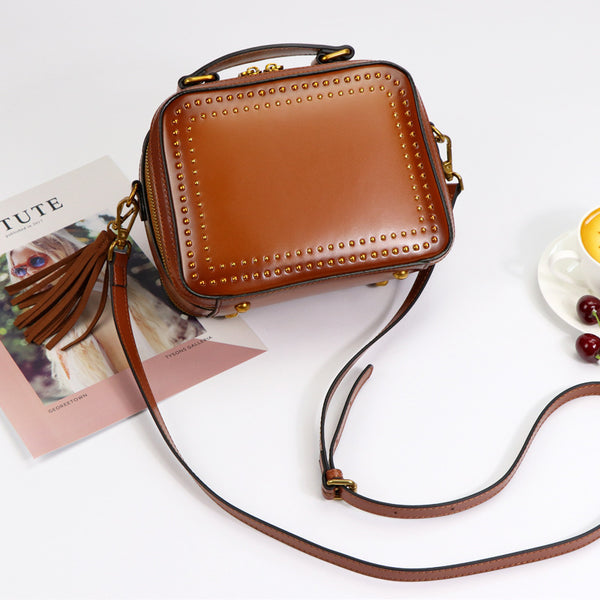 Small Womens Squar Leather Crossbody Purse Shoulder Handbags For Women Cool