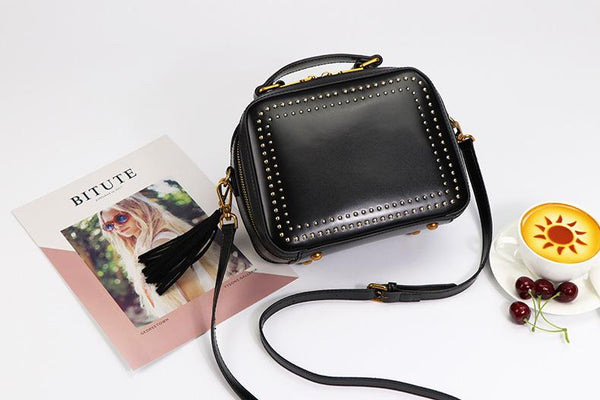 Small Womens Squar Leather Crossbody Purse Shoulder Handbags For Women Designer