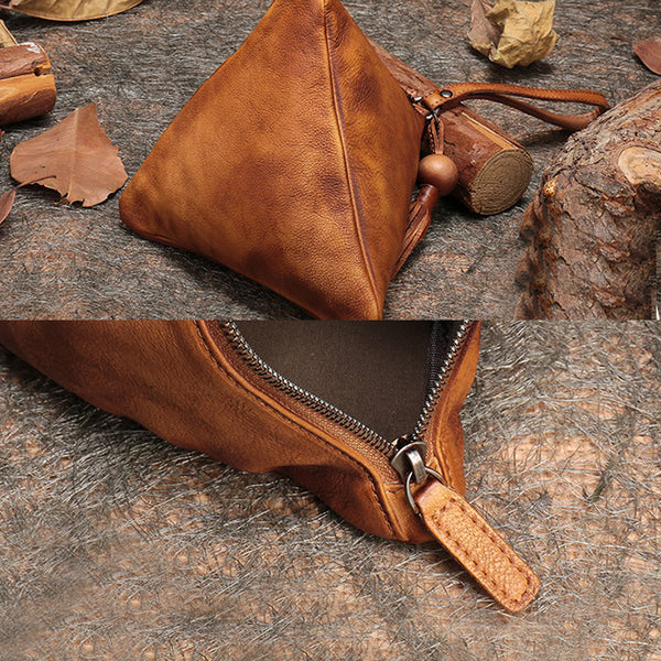 Small Womens Tan Leather Purses And Handbags Cute Clutches for Women Genuine Leather