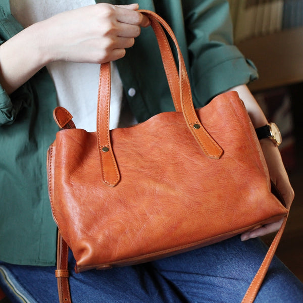 Small Womens Tote Bag Brown Leather Handbags Crossbody Bags for Women beautiful