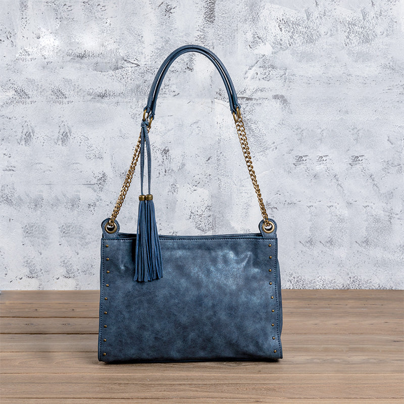 Womens Vegan Leather Casual Handbags With Fringe Ladies Shoulder Bag Accessories