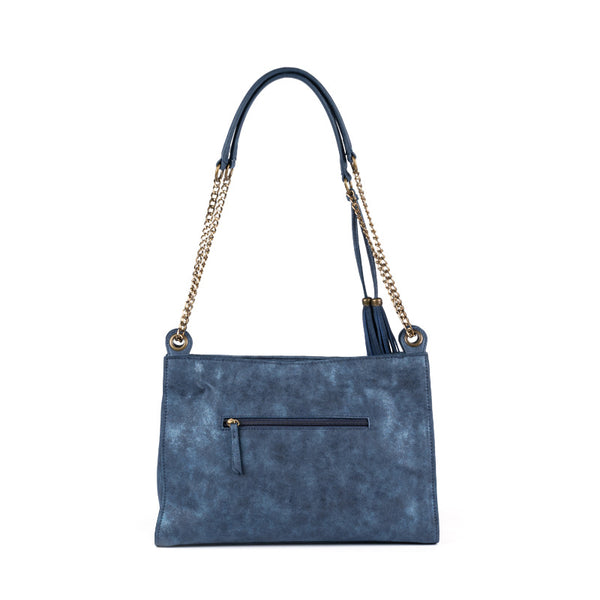 Womens Vegan Leather Casual Handbags With Fringe Ladies Shoulder Bag Badass