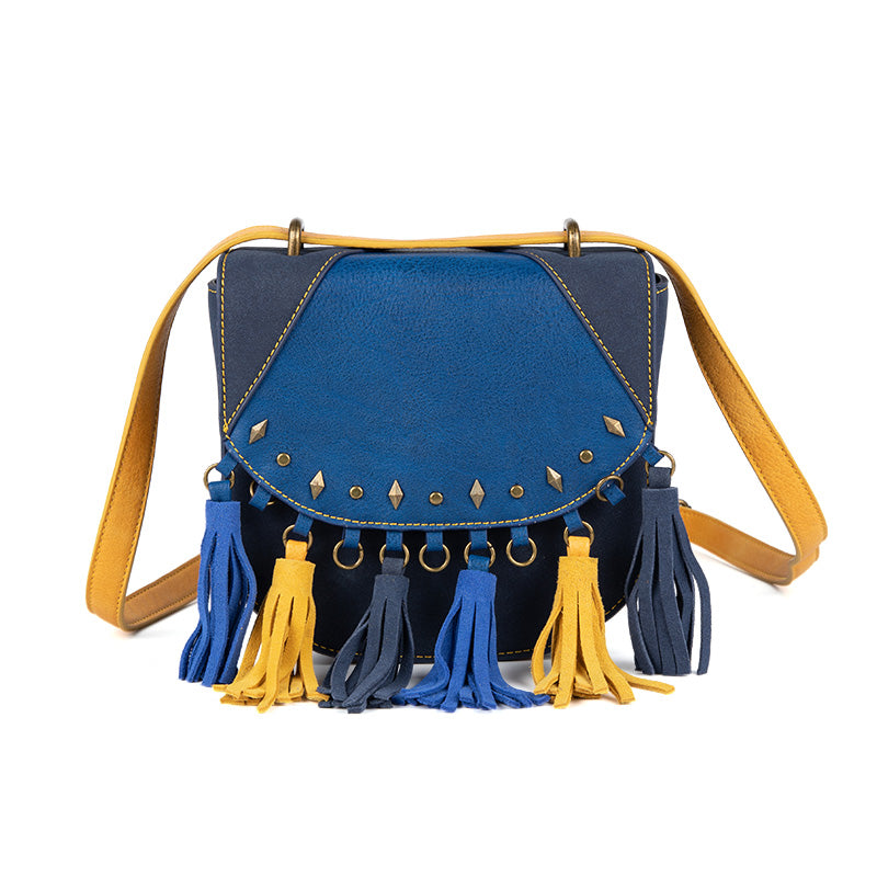 Small Womens Vegan Western Leather Fringe Purse Crossbody Hobo Bag Affordable