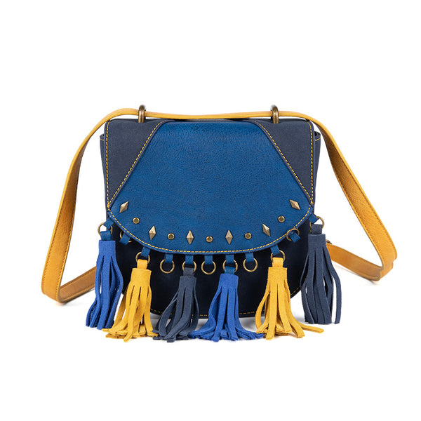 Small Womens Vegan Western Leather Fringe Purse Crossbody Hobo Bag Affordable