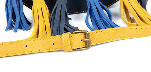 Small Womens Vegan Western Leather Fringe Purse Crossbody Hobo Bag Stylish