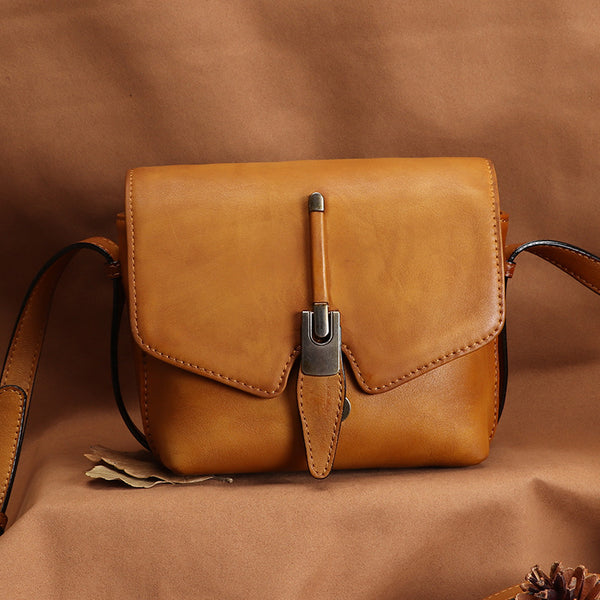 Small Womens Vintage Leather Crossbody Bag Side Bags For Women