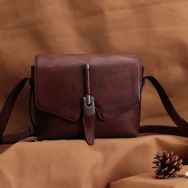 Small Womens Vintage Leather Crossbody Bag Side Bags For Women Beautiful