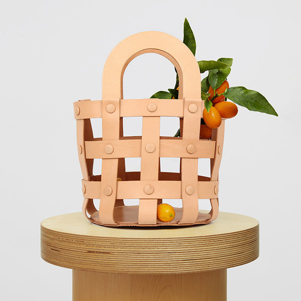 Small Woven Leather Bucket Shoulder Bag Handbags For Women Beautiful