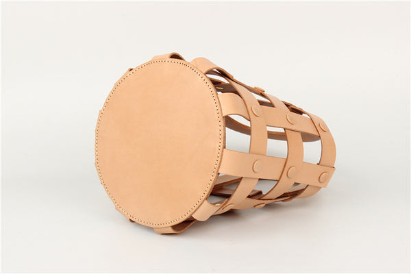 Small Woven Leather Bucket Shoulder Bag Handbags For Women Designer