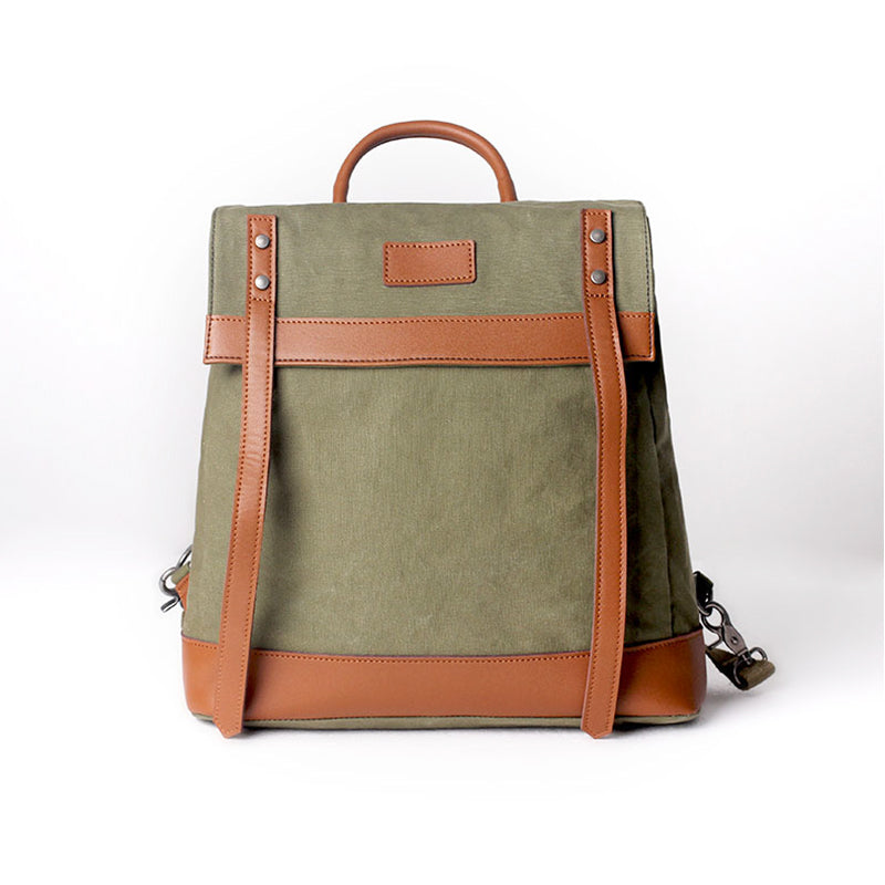 Medium Canvas Rucksack Trendy Zip Backpack Purse Laptop Backpacks for Women Affordable