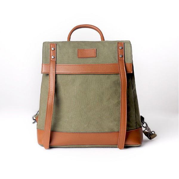 Medium Canvas Rucksack Trendy Zip Backpack Purse Laptop Backpacks for Women Affordable