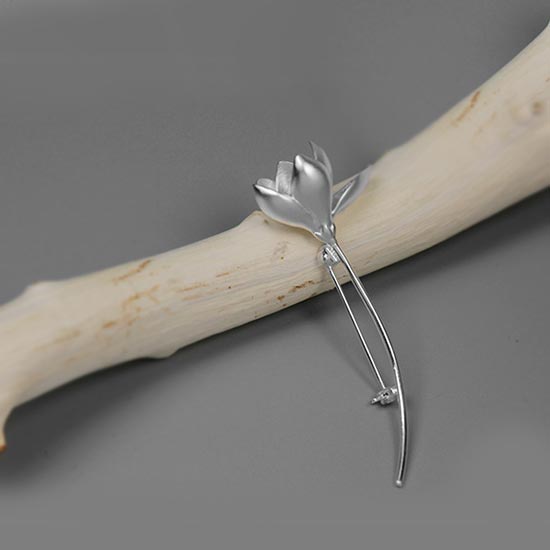 Sterling Silver Brooch Classical Charm Jewelry sliver