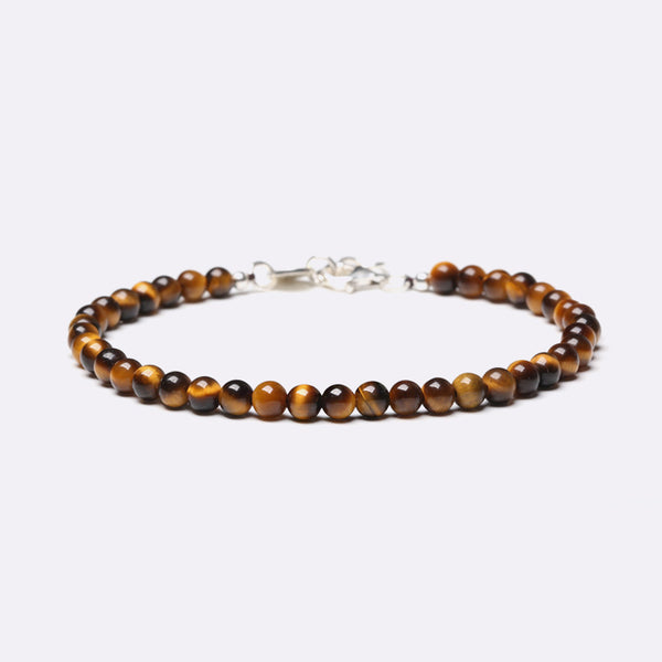 Sterling Silver Yellow Tigereye Beaded Bracelets Jewelry Accessories Men Women adorable