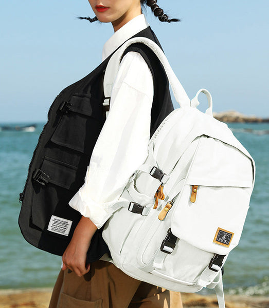 Stylish Canvas Laptop Backpack Ladies Rucksack For Women Affordable