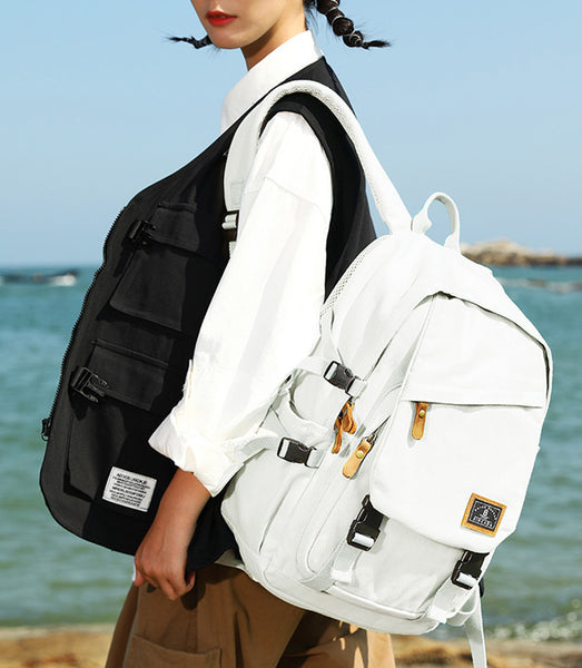 Stylish Canvas Laptop Backpack Ladies Rucksack For Women Affordable