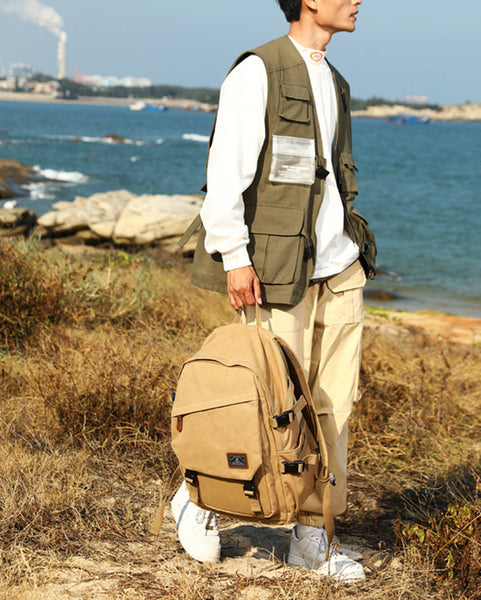 Stylish Canvas Laptop Backpack Ladies Rucksack For Women Beautiful