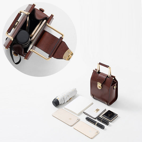 Stylish Cube Bag Womens Crossbody Bags Leather Handbags Purse for Women cute
