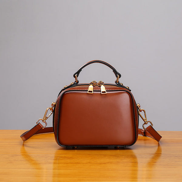 Stylish Cube Bag Womens Leather Crossbody Bags Shoulder Bag for Women Details