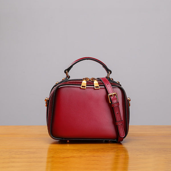 Stylish Cube Bag Womens Leather Crossbody Bags Shoulder Bag for Women mini