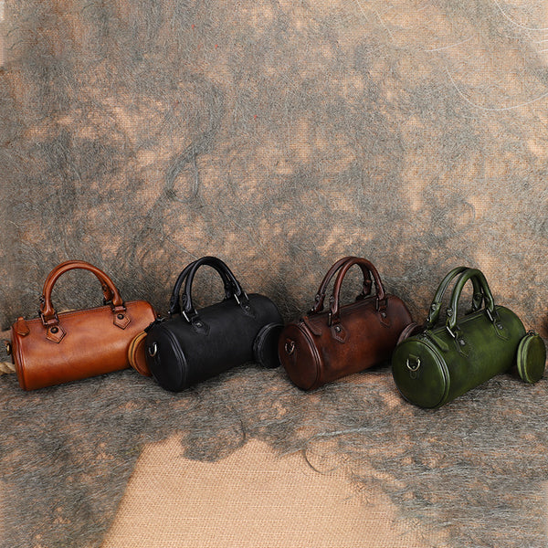 Stylish Ladies Barrel Handbag Brown Shoulder Bag For Women Boutique