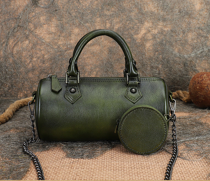 Stylish Ladies Barrel Handbag Brown Shoulder Bag For Women Casual