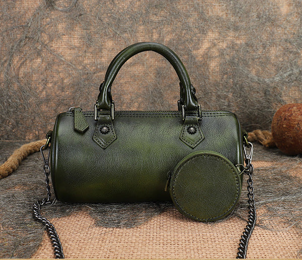 Stylish Ladies Barrel Handbag Brown Shoulder Bag For Women Casual