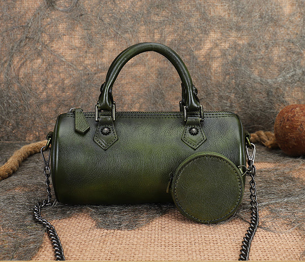 Stylish Ladies Barrel Handbag Brown Shoulder Bag For Women Casual