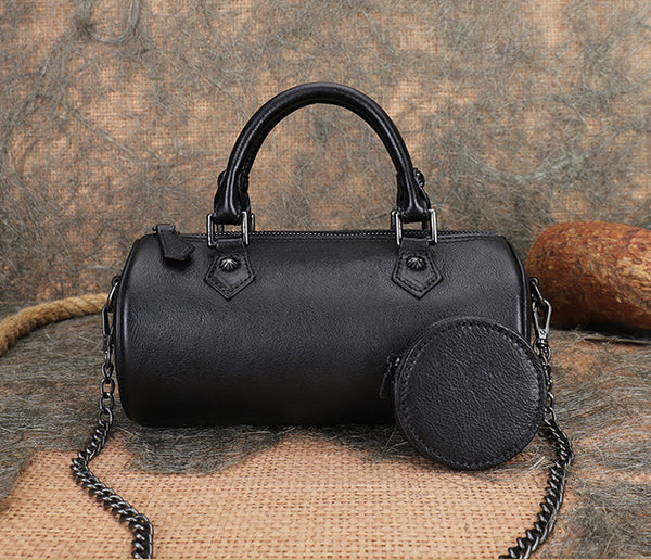 Stylish Ladies Barrel Handbag Brown Shoulder Bag For Women Designer