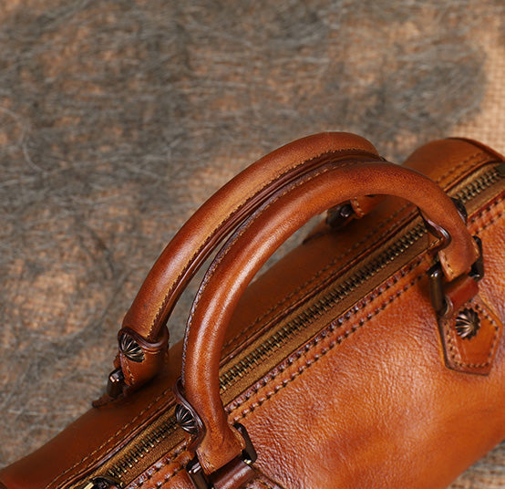 Stylish Ladies Barrel Handbag Brown Shoulder Bag For Women Durable