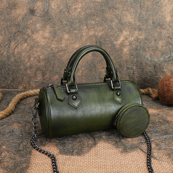 Stylish Ladies Barrel Handbag Brown Shoulder Bag For Women Fashion