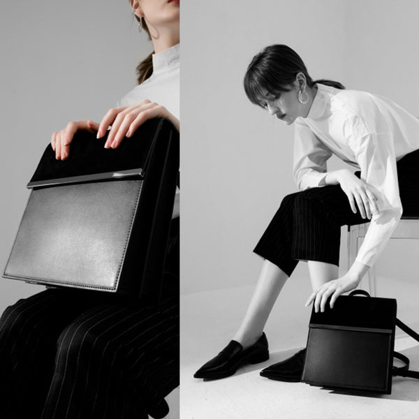Stylish Ladies Small Black Leather Backpack Bag Purse Fashion Backpacks for Women cool