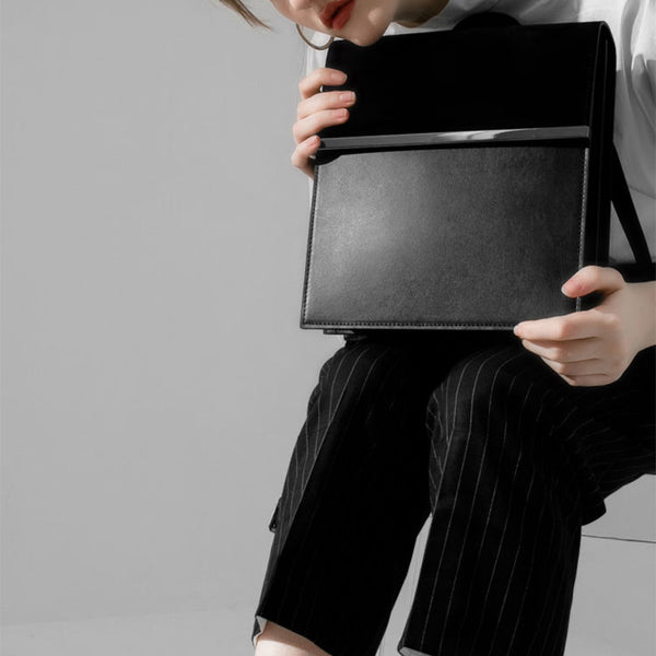 Stylish Ladies Small Black Leather Backpack Bag
