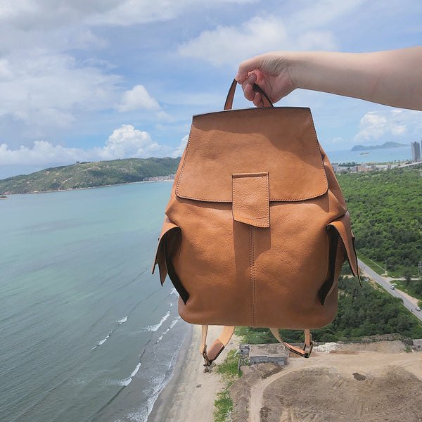 Stylish Ladies Genuine Leather Backpack Purse Rucksack Bag For Women Accessories