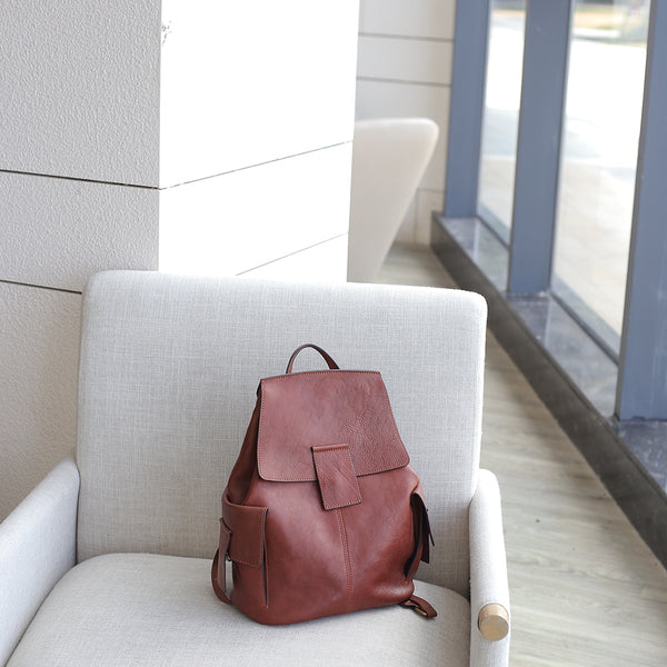 Stylish Ladies Genuine Leather Backpack Purse Rucksack Bag For Women Boutique