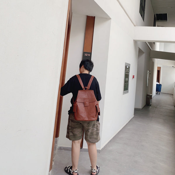 Stylish Ladies Genuine Leather Backpack Purse Rucksack Bag For Women Cowhide