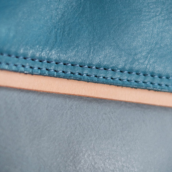 Stylish Ladies Leather Blue Shoulder Bag Genuine Leather Crossbody Bags For Women