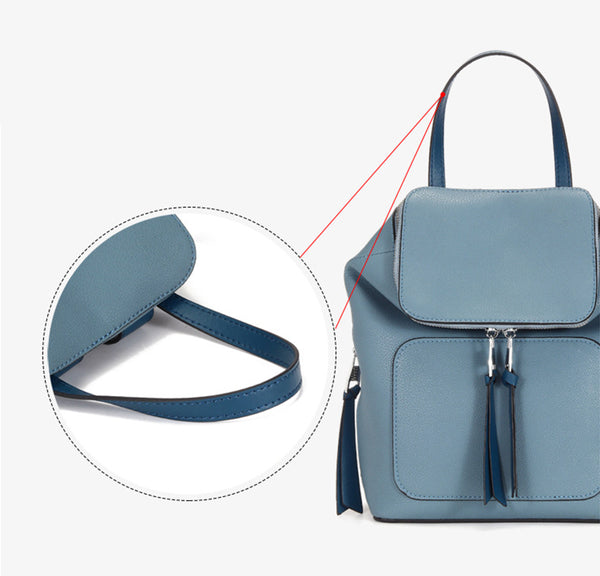 Stylish Ladies Leather Rucksack Bag Backpack Purse For Women Funky