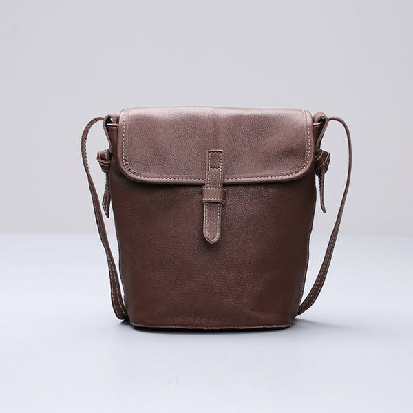 Stylish Leather Womens Bucket Bag Crossbody Bags Purse Shoulder Bag fashion