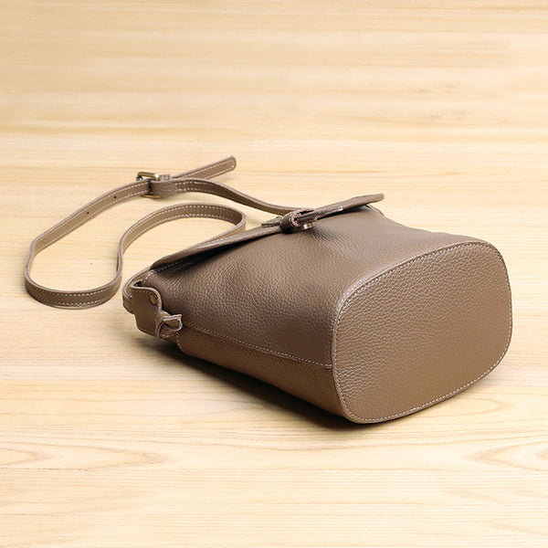 Stylish Leather Womens Bucket Bag Crossbody Bags Purse Shoulder Bag gift