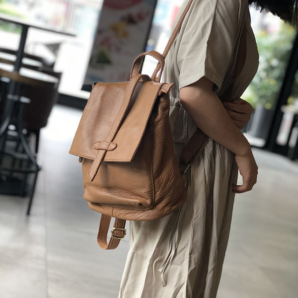Stylish Small Ladies Genuine Leather Rucksack Backpack Purse for Women Beautiful