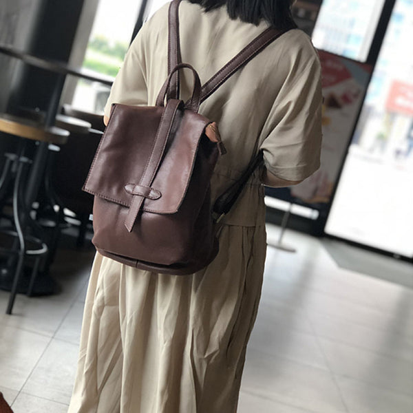 Stylish Small Ladies Genuine Leather Rucksack Backpack Purse for Women Best