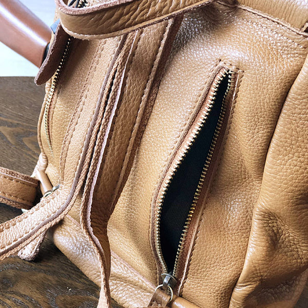 Stylish Small Ladies Genuine Leather Rucksack Backpack Purse for Women Details