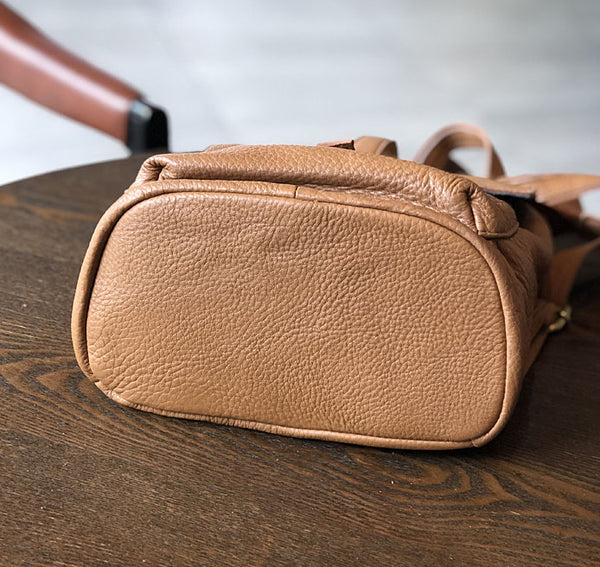 Stylish Small Ladies Genuine Leather Rucksack Backpack Purse for Women Nice