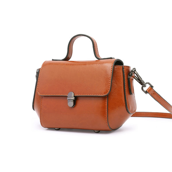 Stylish Women Brown Leather Crossbody Bags Leather Handbags for Women gift