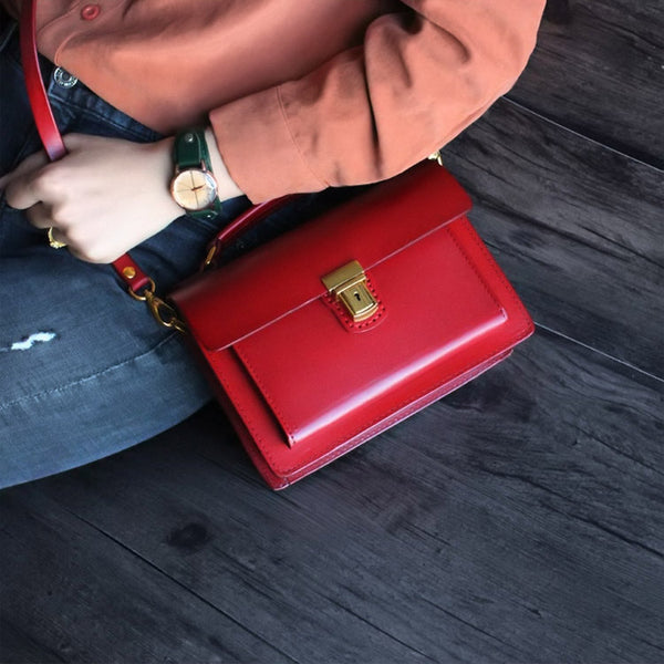 Stylish Women Brown Leather Satchel Bag Crossbody Bags Handbags cool